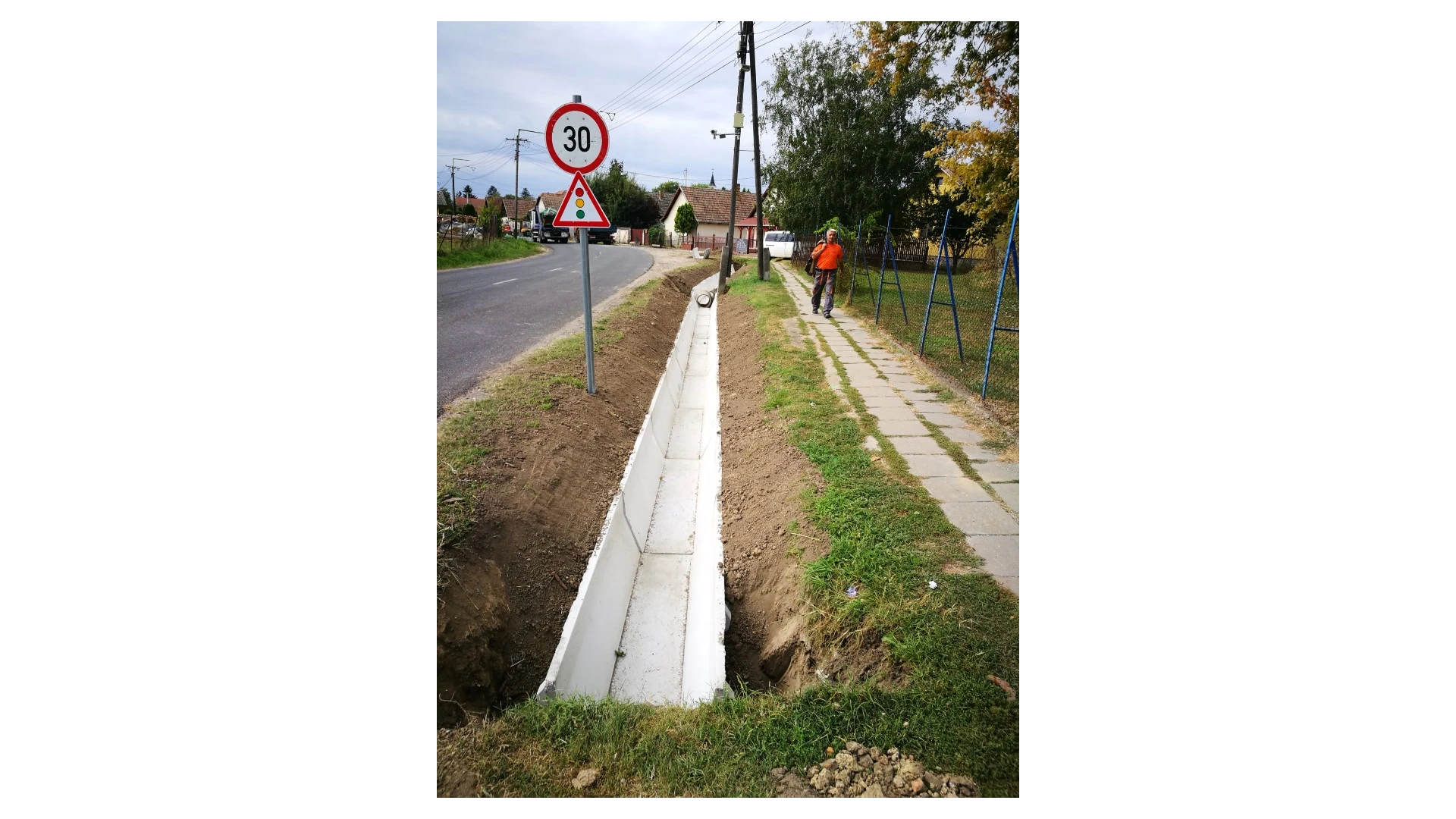Temető és környéke csapadékvíz elvezetése