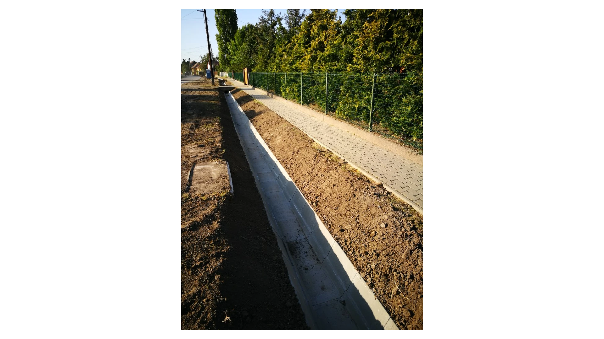 Temető és környéke csapadékvíz elvezetése