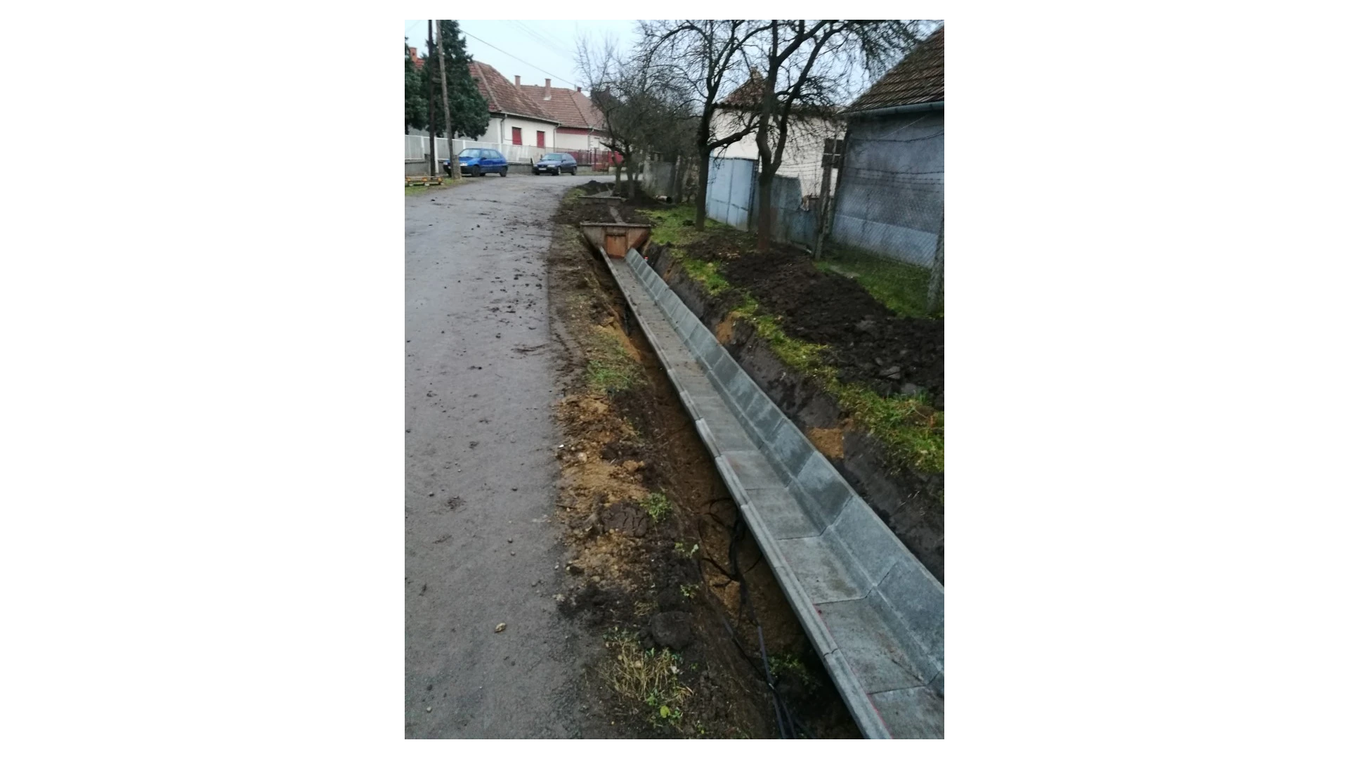 Temető és környéke csapadékvíz elvezetése